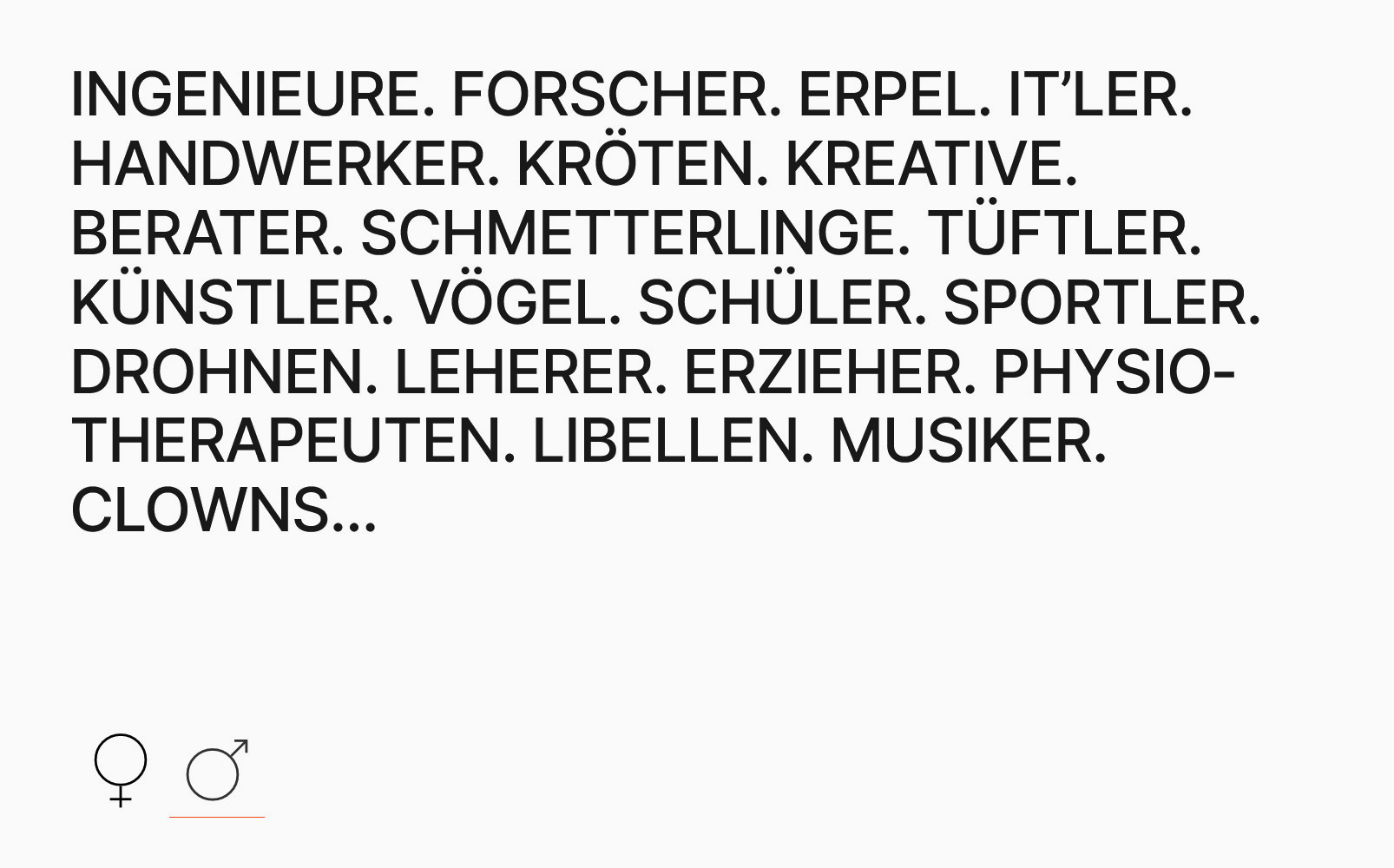 Auflistung der männlichen Bewohner des Triotop